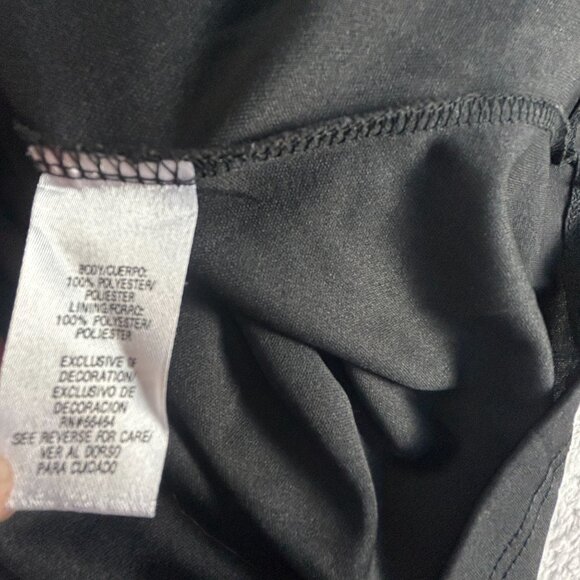 Sandra Darren Women's Black Textured Long Sleeve Mini Dress Size 12P Lined New - Picture 4 of 8